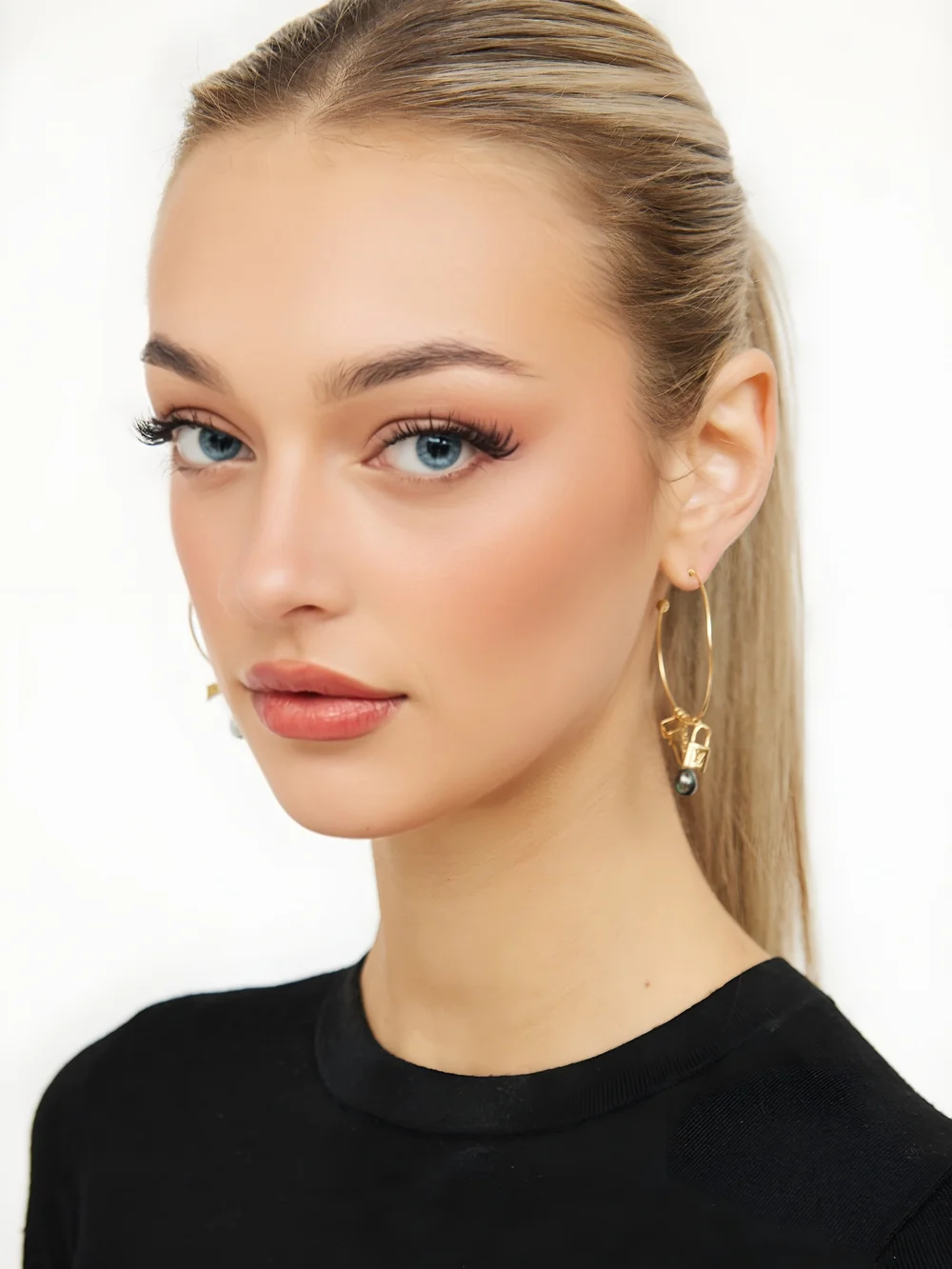 Louis Vuitton 18K Yellow Gold Multi-Charm Hoop Earrings